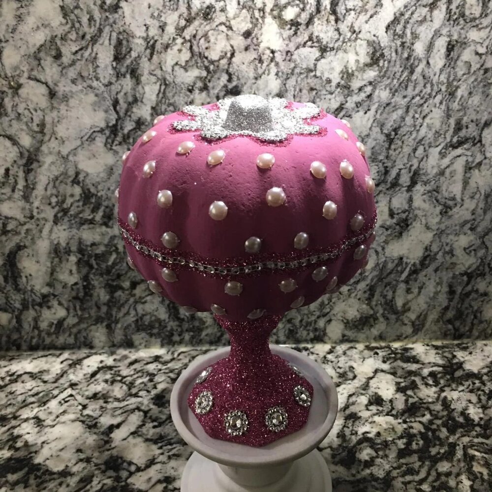 HALLOWEEN Centerpiece-Pumpkin Glam- Mantle Decor-Table Centerpiece-Decor